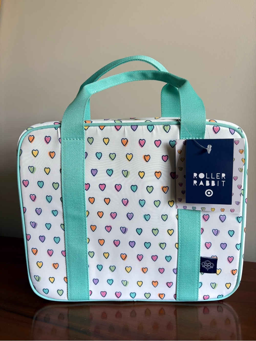 Roller Rabbit Disco Hearts Wave Hanging Toiletry Bag New With Tags